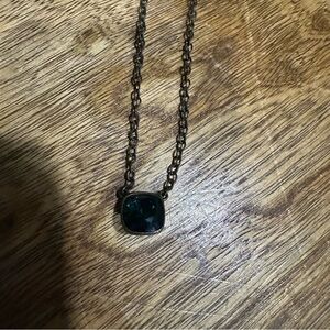 Pink Panache bronze necklace dark green swavorski